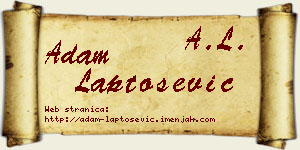Adam Laptošević vizit kartica
